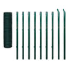 Vidaxl euro hek 10x1,7 m staal groen