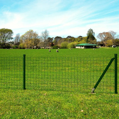 Vidaxl euro hek 10x1,5 m staal groen