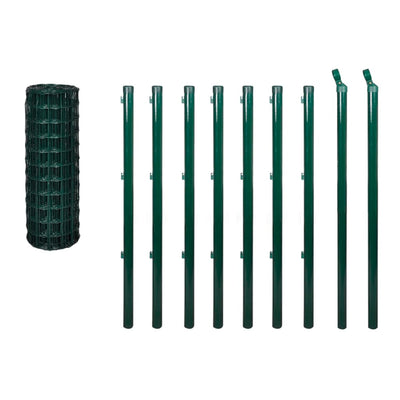 VidaXL Hek 10x0,8 m staal groen