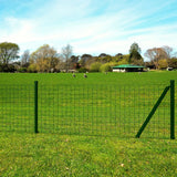 Vidaxl euro hek 25x1 m staal groen - afbeelding 1