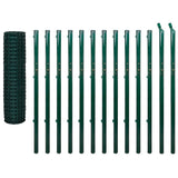 VidaXL Hek 25x1,7 m staal groen - afbeelding 2