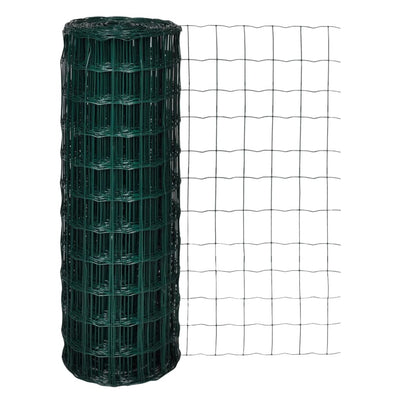 Vidaxl euro hek 10x1,7 m staal groen