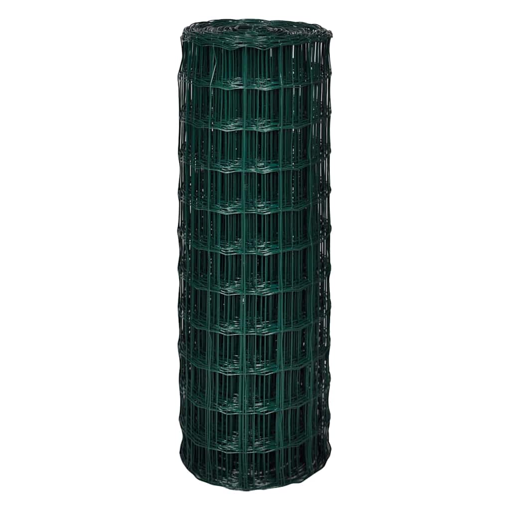 Vidaxl euro hek 10x1,7 m staal groen