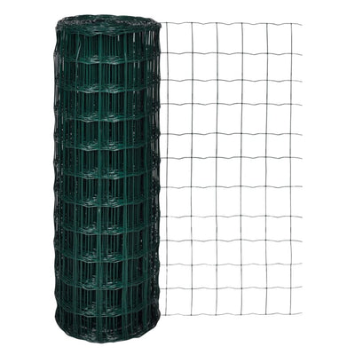 Vidaxl euro hek 25x1,7 m staal groen