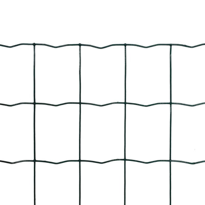 Vidaxl euro hek 25x1,7 m staal groen