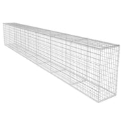 VidaXL Schanskorfmuur met deksel 600x50x100 cm gegalvaniseerd staal - afbeelding 2