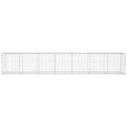 VidaXL Schanskorfmuur met deksel 600x50x100 cm gegalvaniseerd staal - afbeelding 3