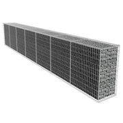 VidaXL Schanskorfmuur met deksel 600x50x100 cm gegalvaniseerd staal - afbeelding 1