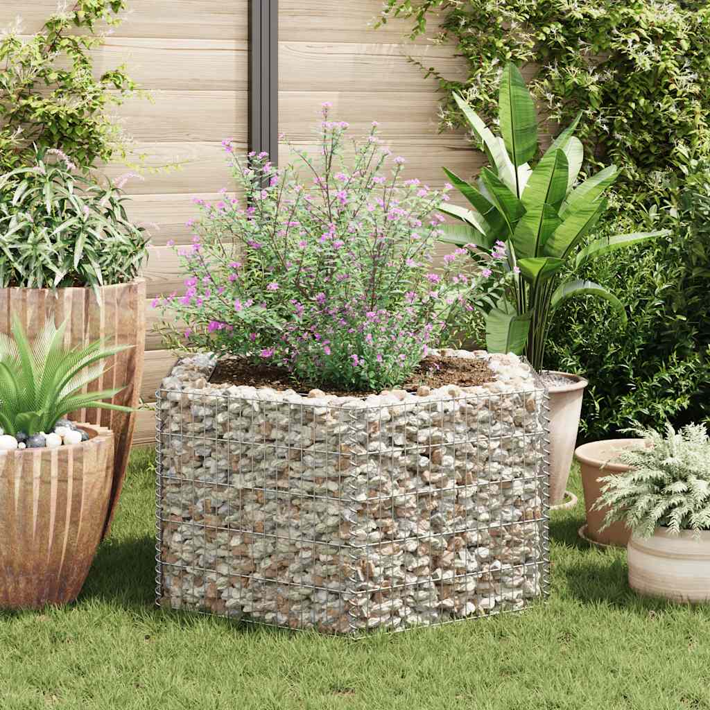Vidaxl gabion plantenbak verhoogd zeshoekig 100x90x50 cm