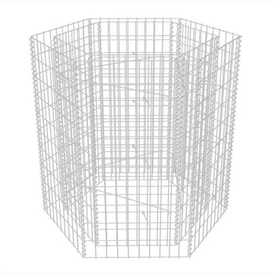 Vidaxl gabion plantenbak verhoogd zeshoekig 100x90x100 cm