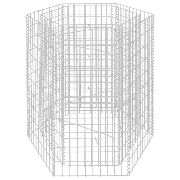 Vidaxl gabion plantenbak verhoogd zeshoekig 100x90x100 cm
