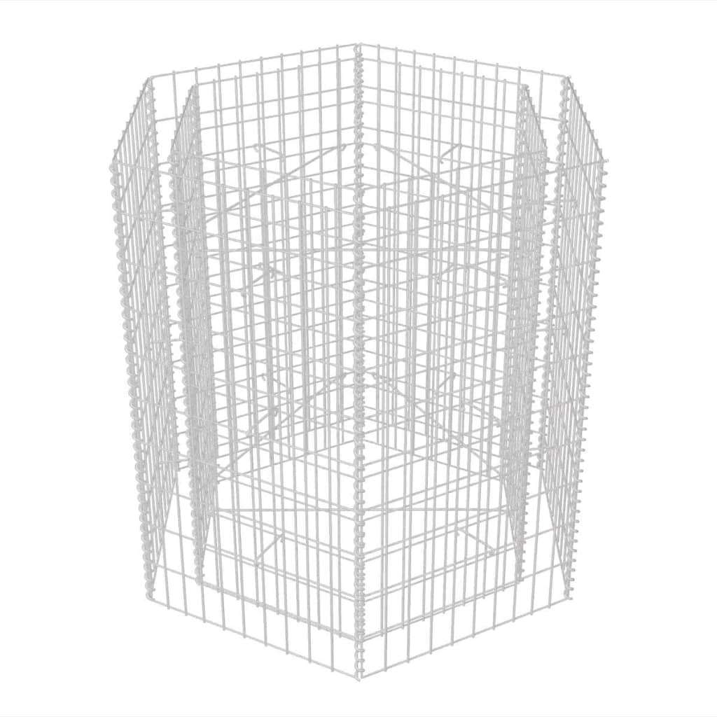 Vidaxl gabion plantenbak verhoogd zeshoekig 100x90x100 cm