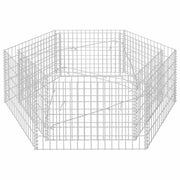 Vidaxl gabion plantenbak verhoogd zeshoekig 160x140x50 cm - afbeelding 2