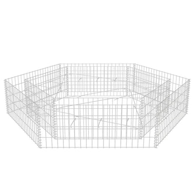 Vidaxl gabion plantenbak verhoogd zeshoekig 200x173x40 cm