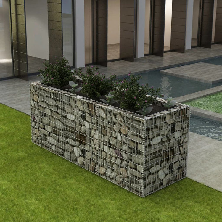 VidaXL Gabion plantenbak verhoogd 270x90x100 cm staal