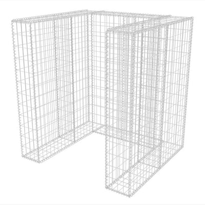 Vidaxl schanskorf enkele vuilnisbak ombouw 110x100x120 cm staal