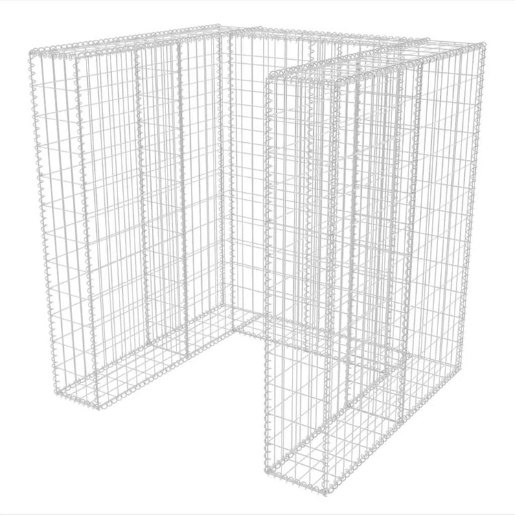 Vidaxl schanskorf enkele vuilnisbak ombouw 110x100x120 cm staal