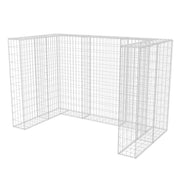 VidaXL Schanskorf dubbele vuilnisbak ombouw 180x100x120 cm staal - afbeelding 2