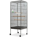 Vidaxl vogelkooi 54x54x146 cm staal zwart - afbeelding 1