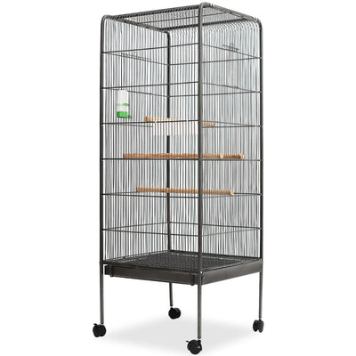Vidaxl vogelkooi 54x54x146 cm staal zwart