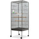 Vidaxl vogelkooi 54x54x146 cm staal zwart