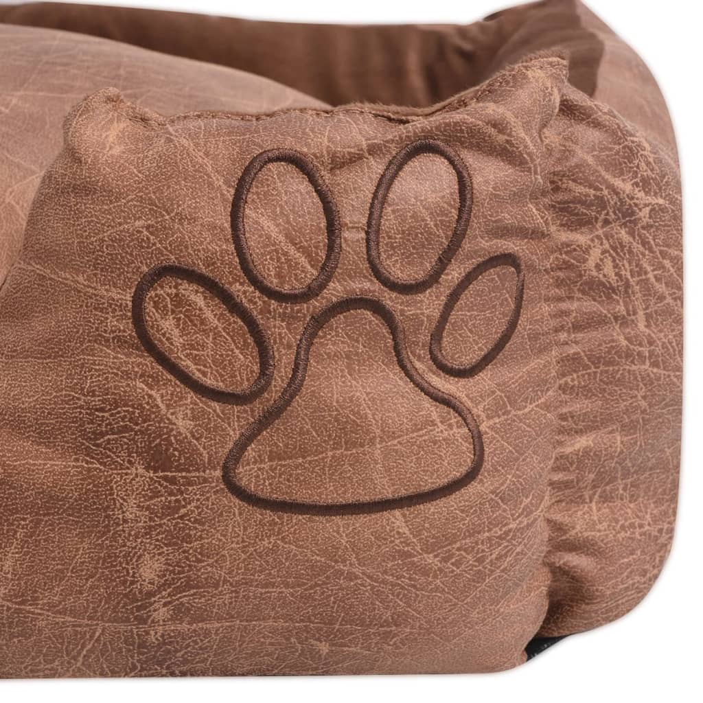 Vidaxl hondenbed kussen pu-kunstleer maat s beige