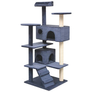 Vidaxl kattenkrabpaal met sisal krabpalen 125 cm donkerblauw - afbeelding 1