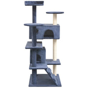 Vidaxl kattenkrabpaal met sisal krabpalen 125 cm donkerblauw - afbeelding 2