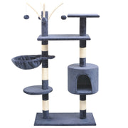 Vidaxl kattenkrabpaal met sisal krabpalen 125 cm donkerblauw - afbeelding 1