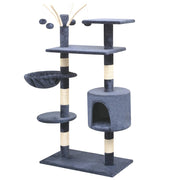 Vidaxl kattenkrabpaal met sisal krabpalen 125 cm donkerblauw - afbeelding 2