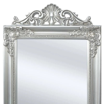 Vidaxl vrijstaande spiegel barok 160x40cm zilver