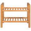 Vidaxl schoenenrek met 2 schappen 50x27x40 cm massief eikenhout
