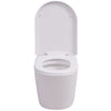 Vidaxl hangend toilet keramiek wit