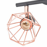 Vidaxl plafondlamp met 2 spotlights e14 zwart en koper - afbeelding 3