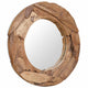 Vidaxl decoratieve spiegel rond 80 cm teakhout