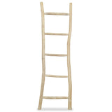 Vidaxl handdoekenladder met 5 sporten 45x150 cm teakhout - afbeelding 1