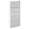 Vidaxl schoenenkast met 4 spiegels 63x17x134 cm wit