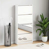 Vidaxl schoenenkast met 4 spiegels 63x17x134 cm wit