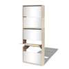 VidaXL Schoenenkast met 5 spiegels 63x17x169,5 cm eikenhout