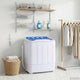 Vidaxl mini wasmachine met dubbele trommel 5,6 kg