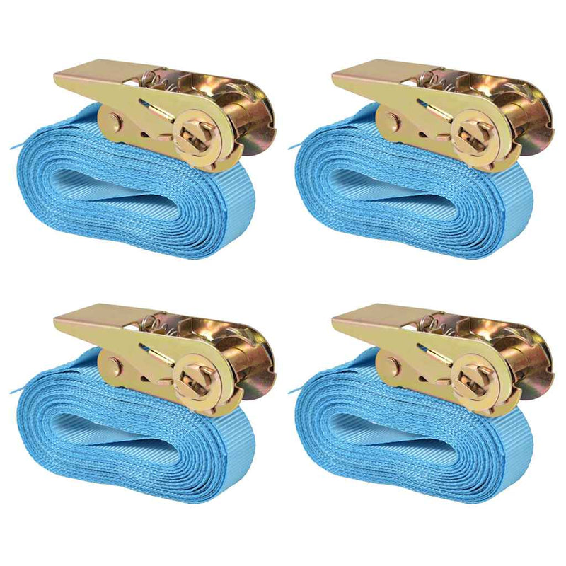 Vidaxl spanbanden 0,8 ton 6mx25mm blauw 4 st