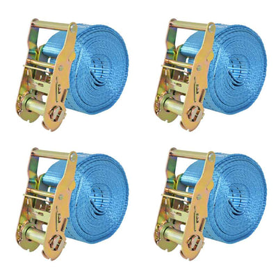 Vidaxl spanbanden 2 ton 6mx38mm blauw 4 st