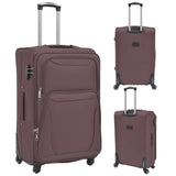 Vidaxl trolleyset koffiebruin 3-delig - afbeelding 2