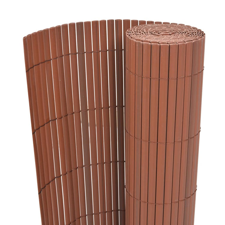 Vidaxl tuinafscheiding dubbelzijdig 90x300 cm pvc bruin