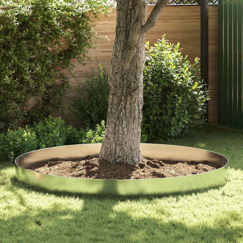 Vidaxl grasboorden 100x19 cm gegalvaniseerd staal 5 st