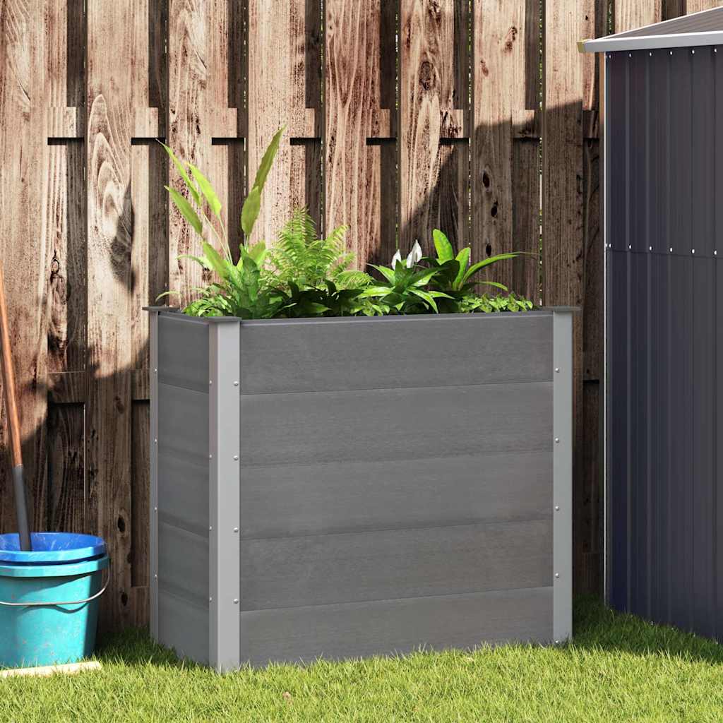 Vidaxl plantenbak verhoogd 100x50x91 cm hkc grijs