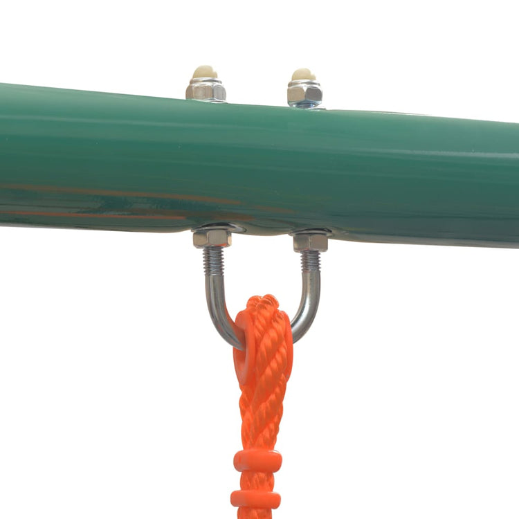 Vidaxl schommelset met glijbaan en 3 zitjes oranje