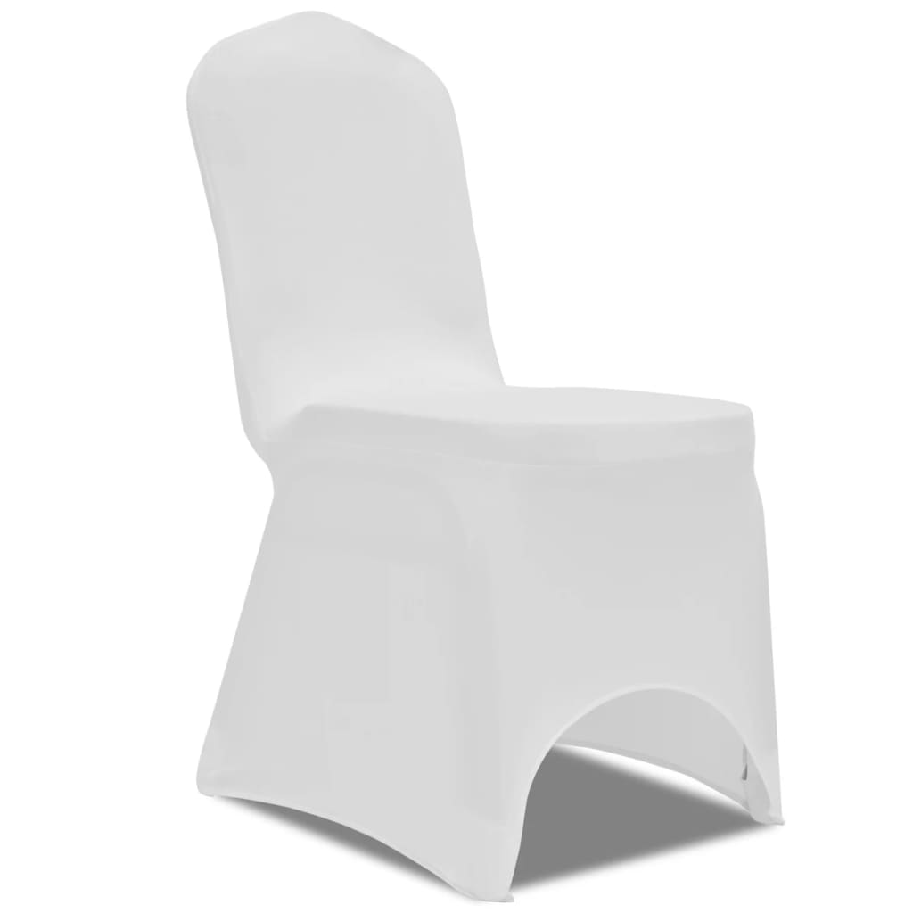 Vidaxl stoelhoezen stretch wit 100 st