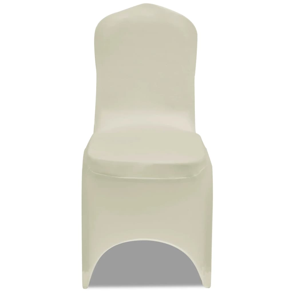 Vidaxl stoelhoezen stretch crème 100 st