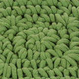Vidaxl plaid kussen basketweave met kussen groen 50 x 50 cm katoen - afbeelding 3